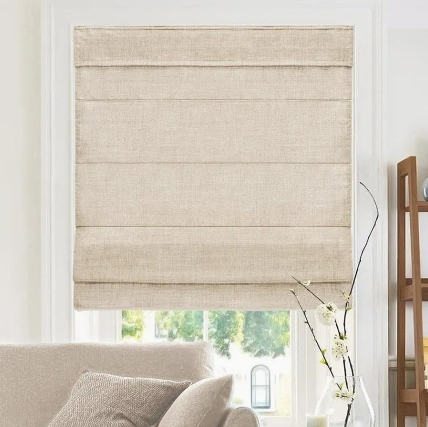 Sisheng Manual Roman Shades – Premium Advanced Fabric Window Blinds for Modern Interiors