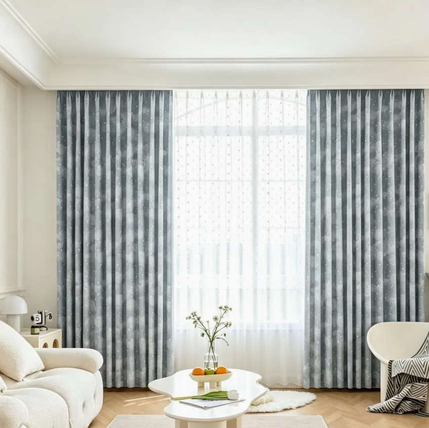 Remote-Controlled Automatic Electric Blackout Curtain – Polyester Smart Curtain for Guest Rooms