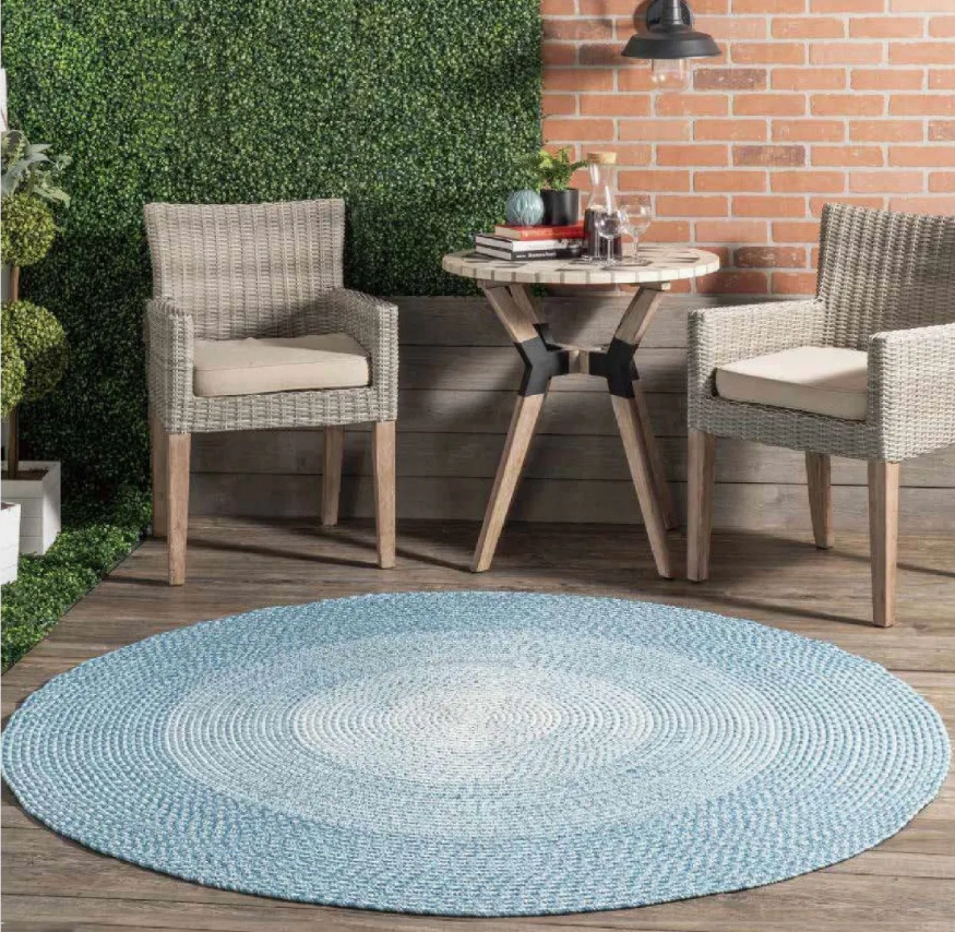 High-Quality Braided Polypropylene Outdoor Rug – Oval Weather-Ready Area Mat