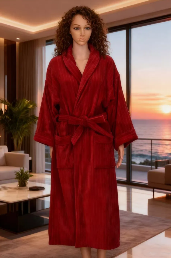 Elegant 120cm Eco Hotel Bathrobe – Luxury Spa, Resort & Relaxation Robe