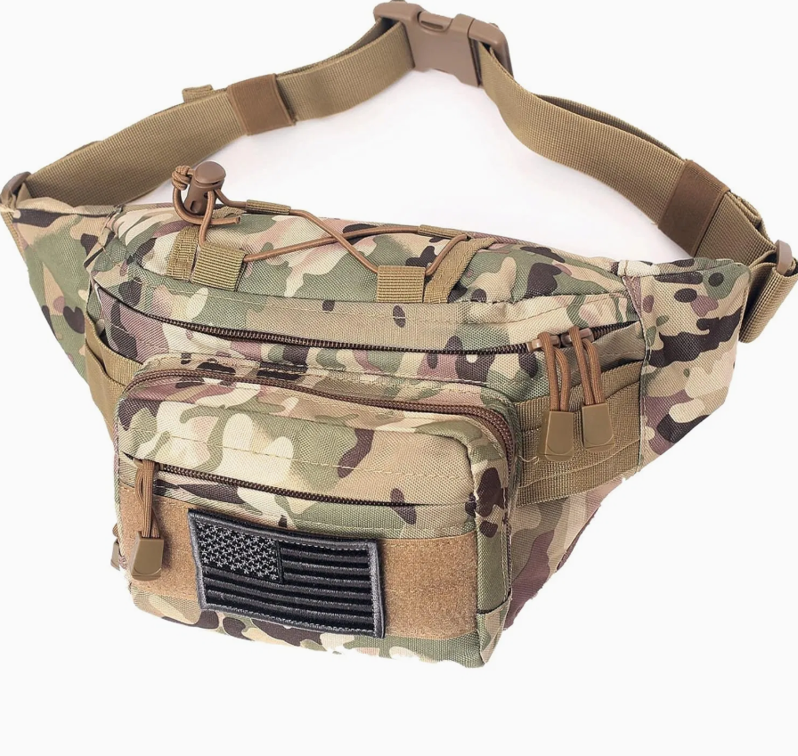 Men's Outdoor Tactical Waist Bag – Durable Utility Belt Pouch for Travel & Adventure